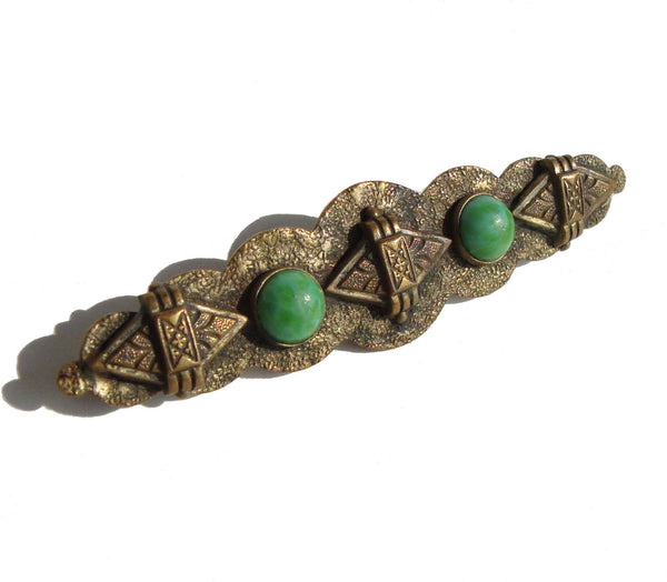 30s Egyptian Revival Czech Brooch