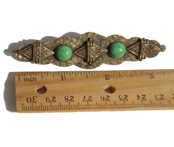 Vintage 30s Egyptian Revival Bar Pin Brooch