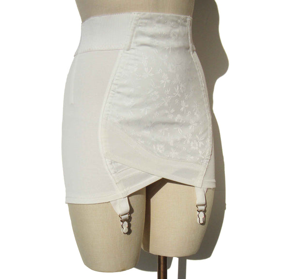 Vintage High Waisted Girdle Corset & Garters S
