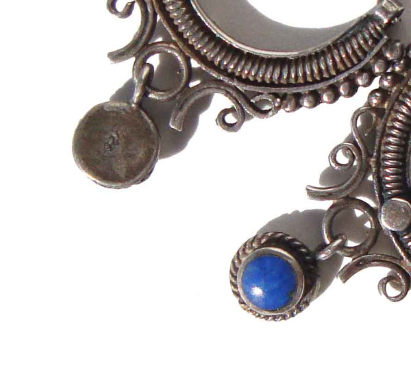 Afghani Silver Earrings - Metro Retro Vintage