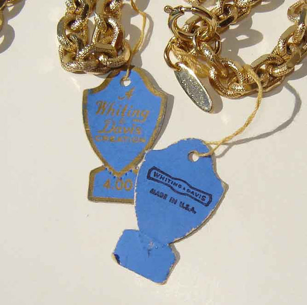 Vintage Whiting & Davis Paper Tag