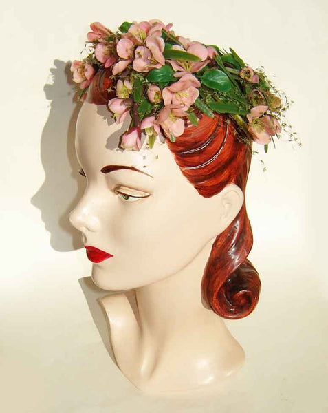 Vintage Bes-Ben Hat Ladies Flower Cap
