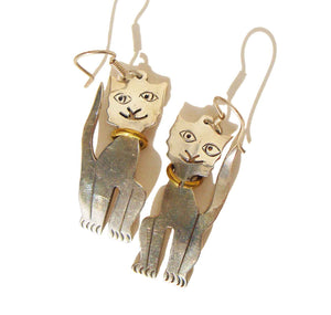 Vintage Taxco Cat Earrings