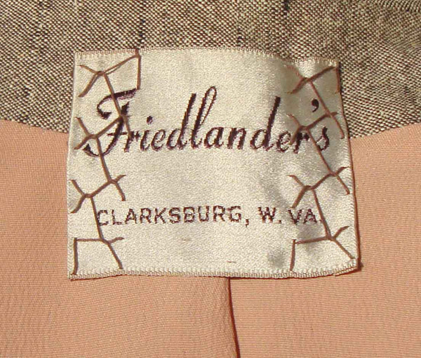 Vintage 50s Suit Label