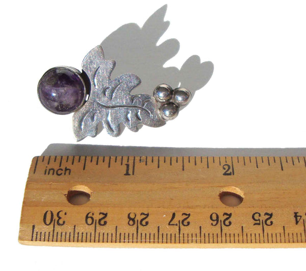 Vintage Farfan Amethyst Grapes Earrings