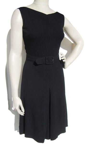 Vintage Anne Fogarty Black Cocktail Dress LBD S