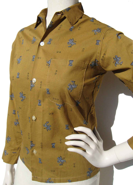 50s Womens Cotton Shirt - Metro Retro Vintage
