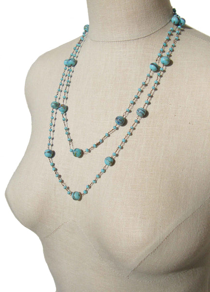 Vintage Bohemian Glass Beaded Necklace