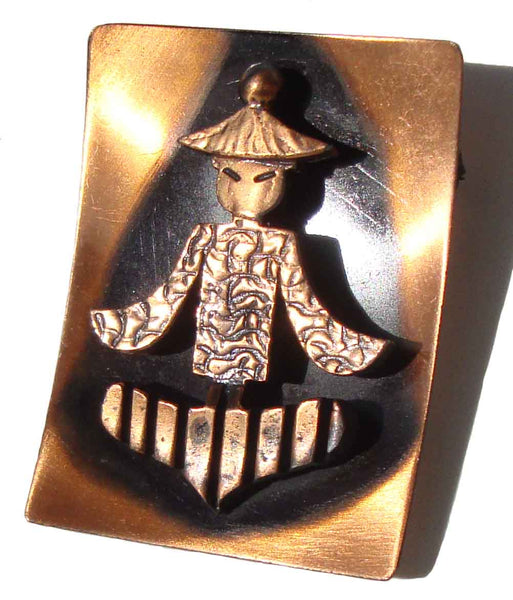 60s Asian Brooch - Metro Retro Vintage