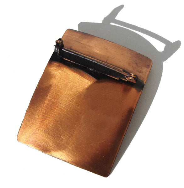 Mid-century Copper Brooch Pin