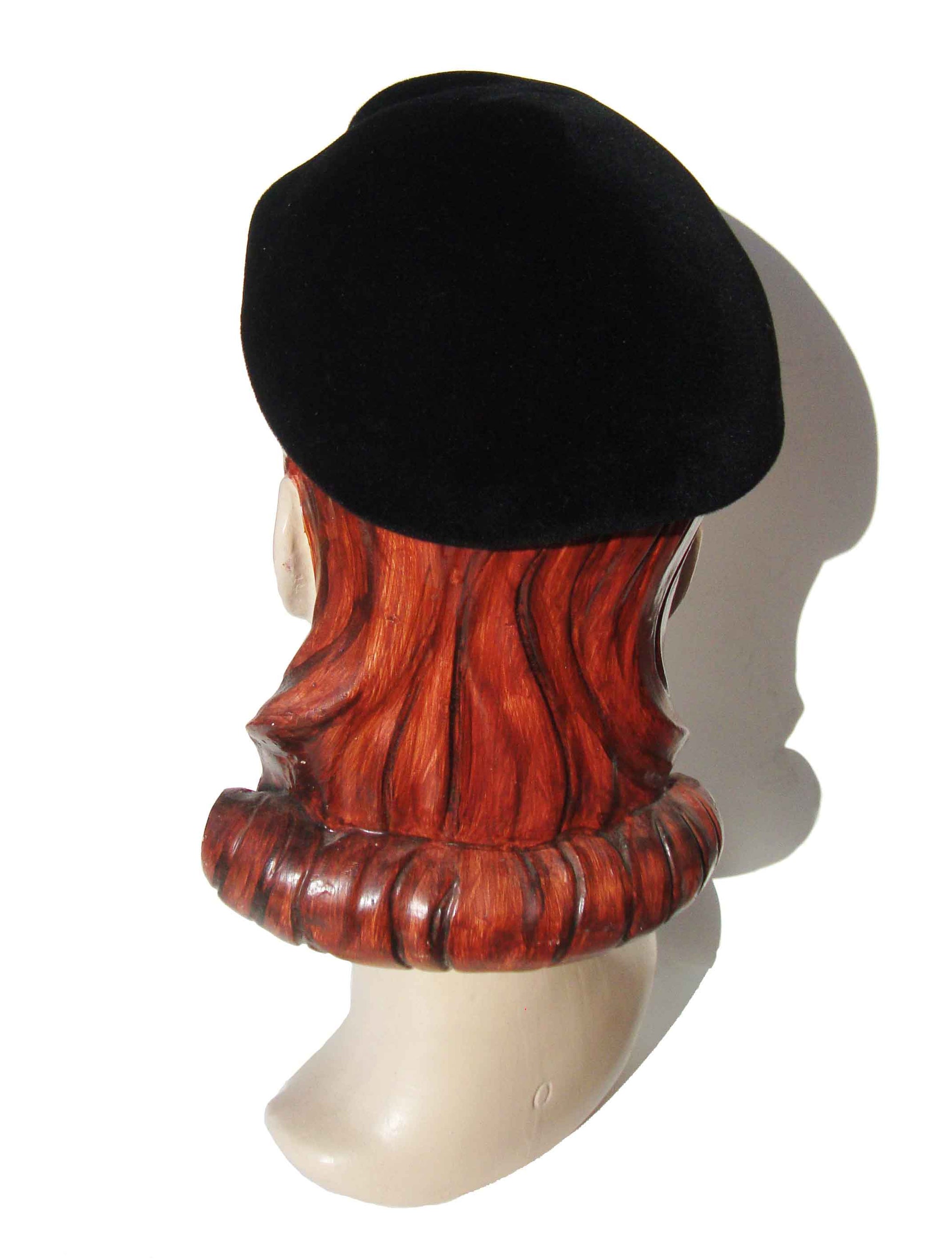 Vintage 50s Flechats Black Velvet Cocktail Hat – Metro Retro 