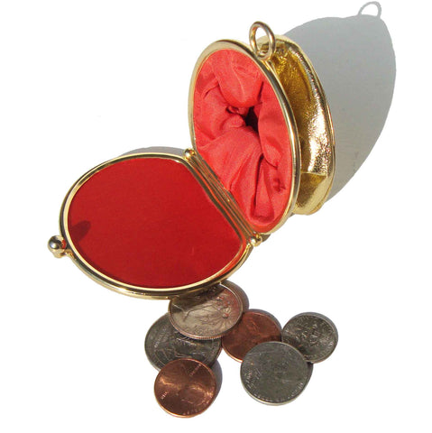 Vintage 80s Neiman Marcus Gold Lamé Reptile Change Coin Purse