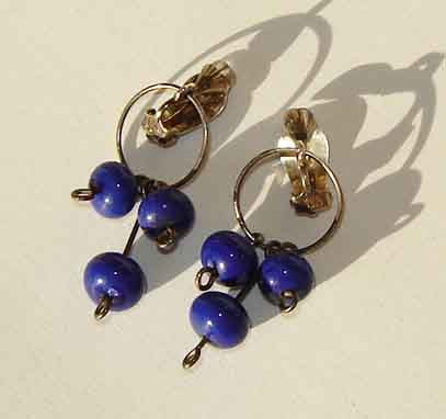 Danish Modernist Sterling Beaded Earrings