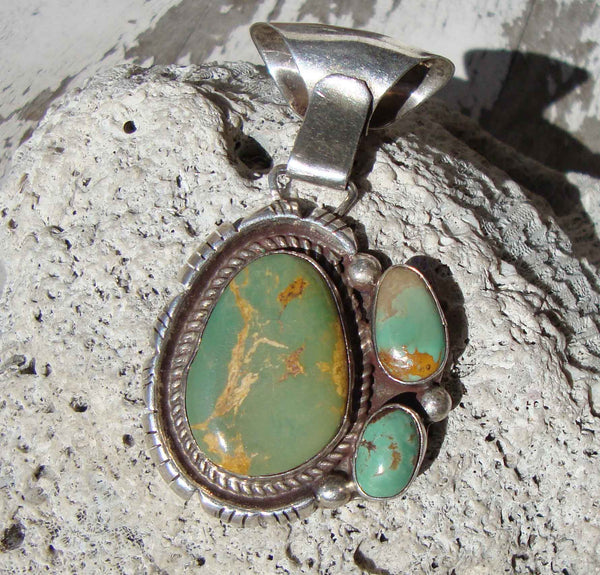 Josephine Benally Turquoise Sterling Silver Pendant