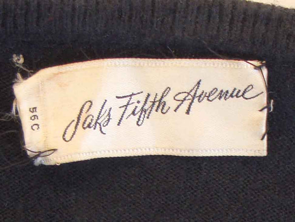 Vintage Saks Label on Sweater