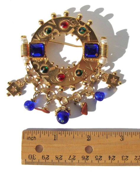Etruscan Revival Brooch - Metro Retro Vintage