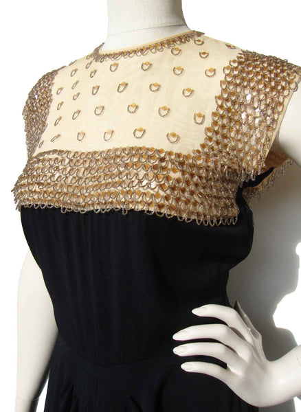 Vintage 40s Bead & Sequin Dress
