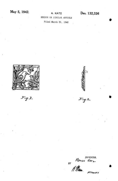 1942 Adolf Katz Coro Patent