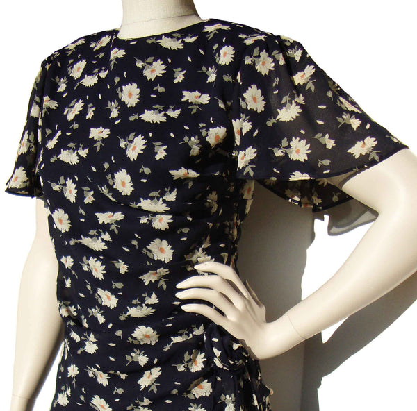 Close Up of Vintage 80s Cocktail Dress by David Rose