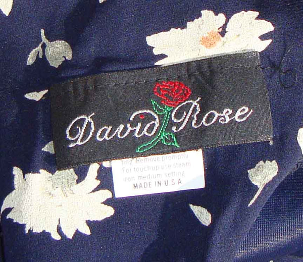 Vintage David Rose Dress Label