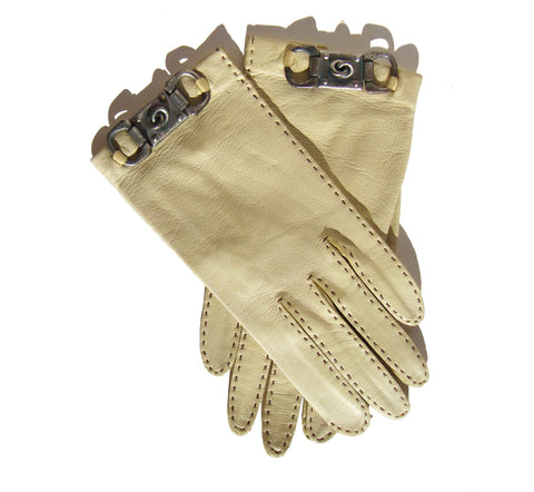 Vintage Ladies Yellow Gloves