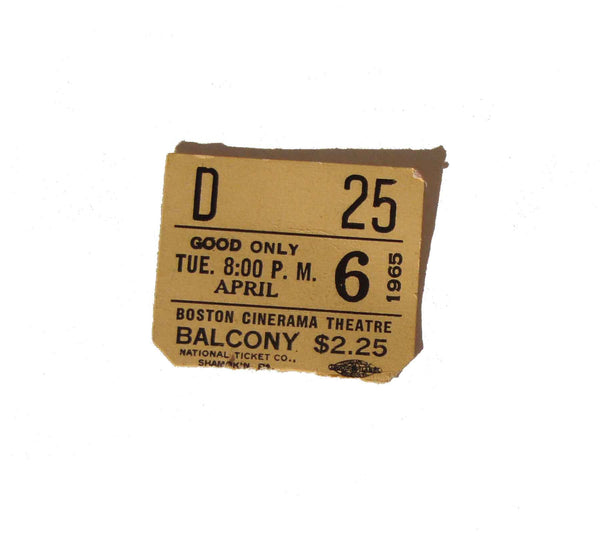 1965 Theater Ticket Stub