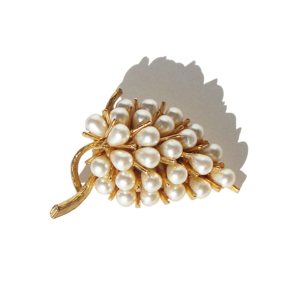 Vintage Pearl Cluster Brooch