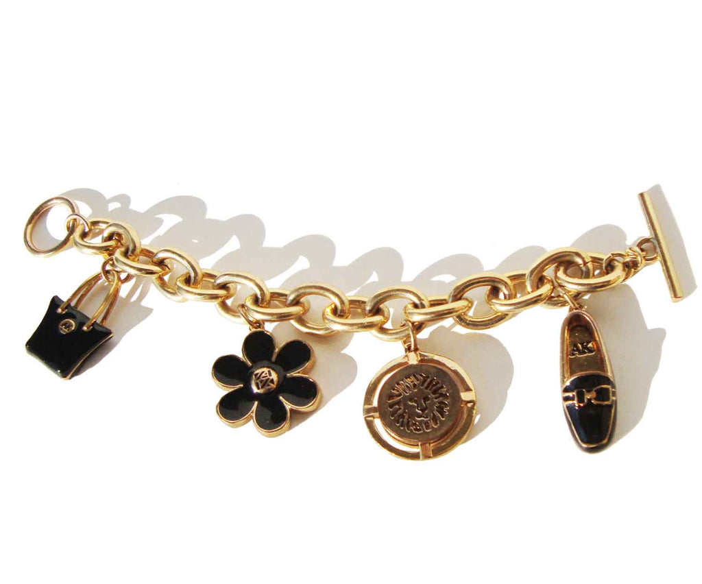 Anne Klein Goldtone Stylized Clover Design Bracelet - Ruby Lane
