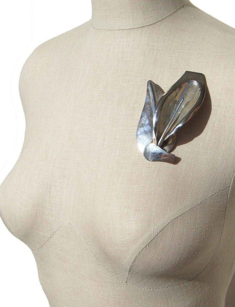 Vintage Taxco Sterling Lily Brooch