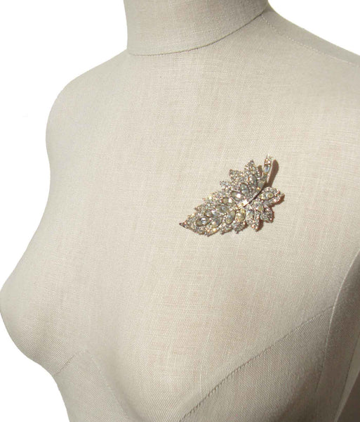 Bogoff Crystal Brooch Pin - Metro Retro Vintage