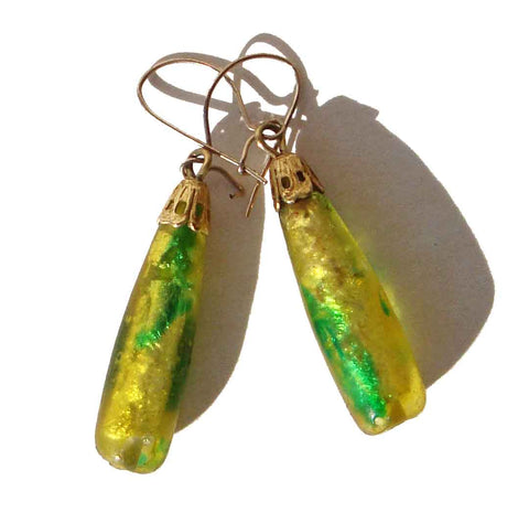 60s Foil Bead Earrings