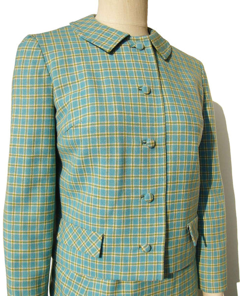 60s Pendleton Wool Plaid Jacket and Skirt